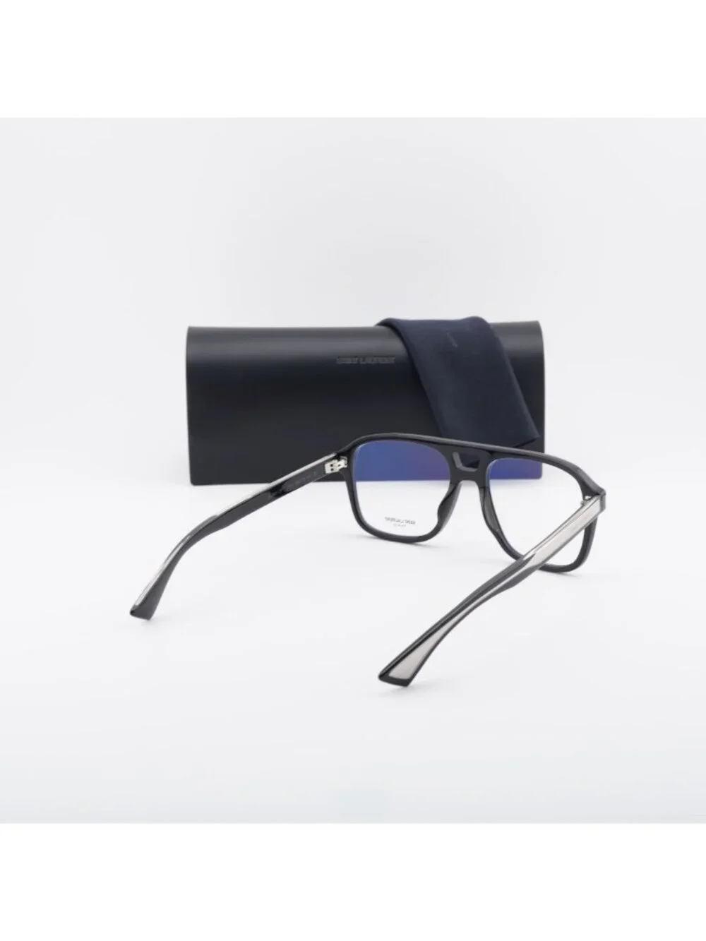 Saint Laurent SL881 OPT 001 Eyeglasses Black 55mm Aviator Frame